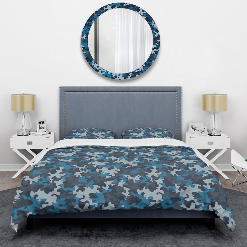 Blue Desert camouflage - Abstract Duvet Cover Set - Microfiber Polyester
