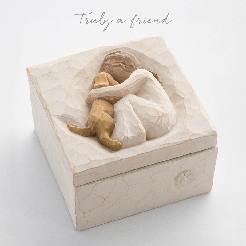 True, Sculpted Hand-Painted Keepsake Box