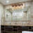 Textured Coffee Bronze Vanity Lights With Clear Glass Shade-331994934-302156045