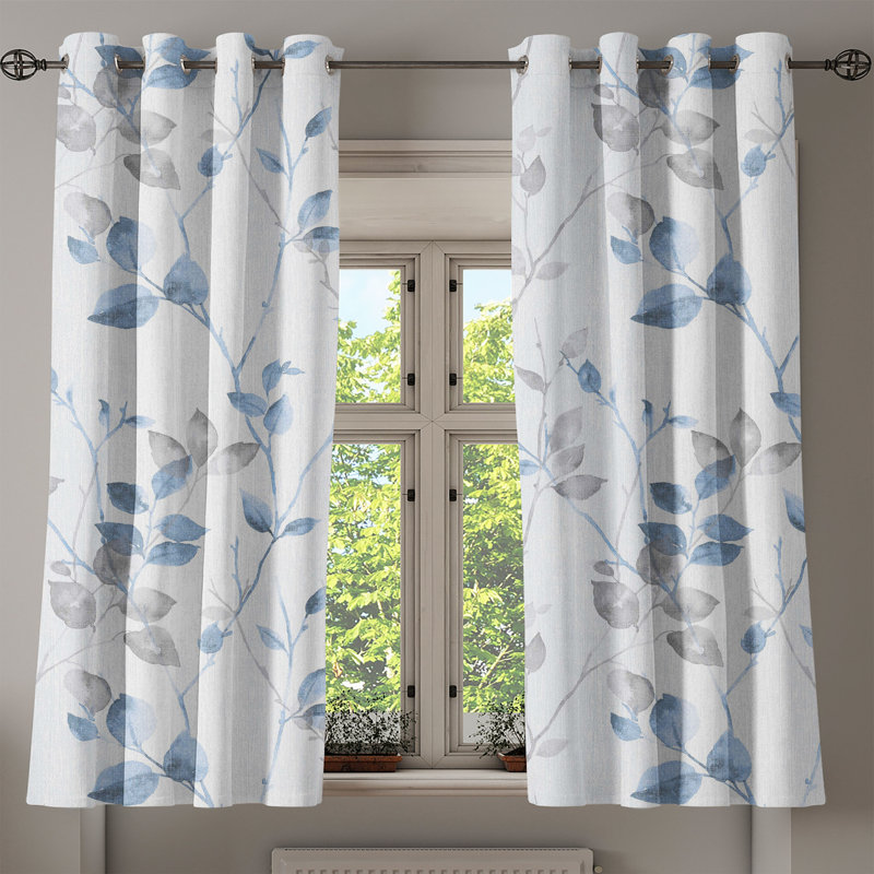 Ruprecht Semi Sheer Curtain Pair, 50" W x 72" L