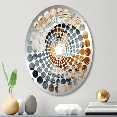 Miroir décoratif à point vortex bleu et or - MIR106208 O