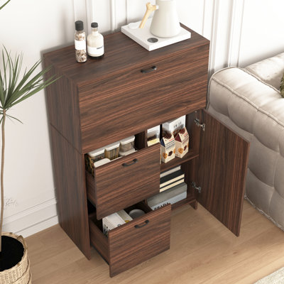 Armoire de bureau avec gestion et conception cosmétiques - Dortoir de rangement en noyer