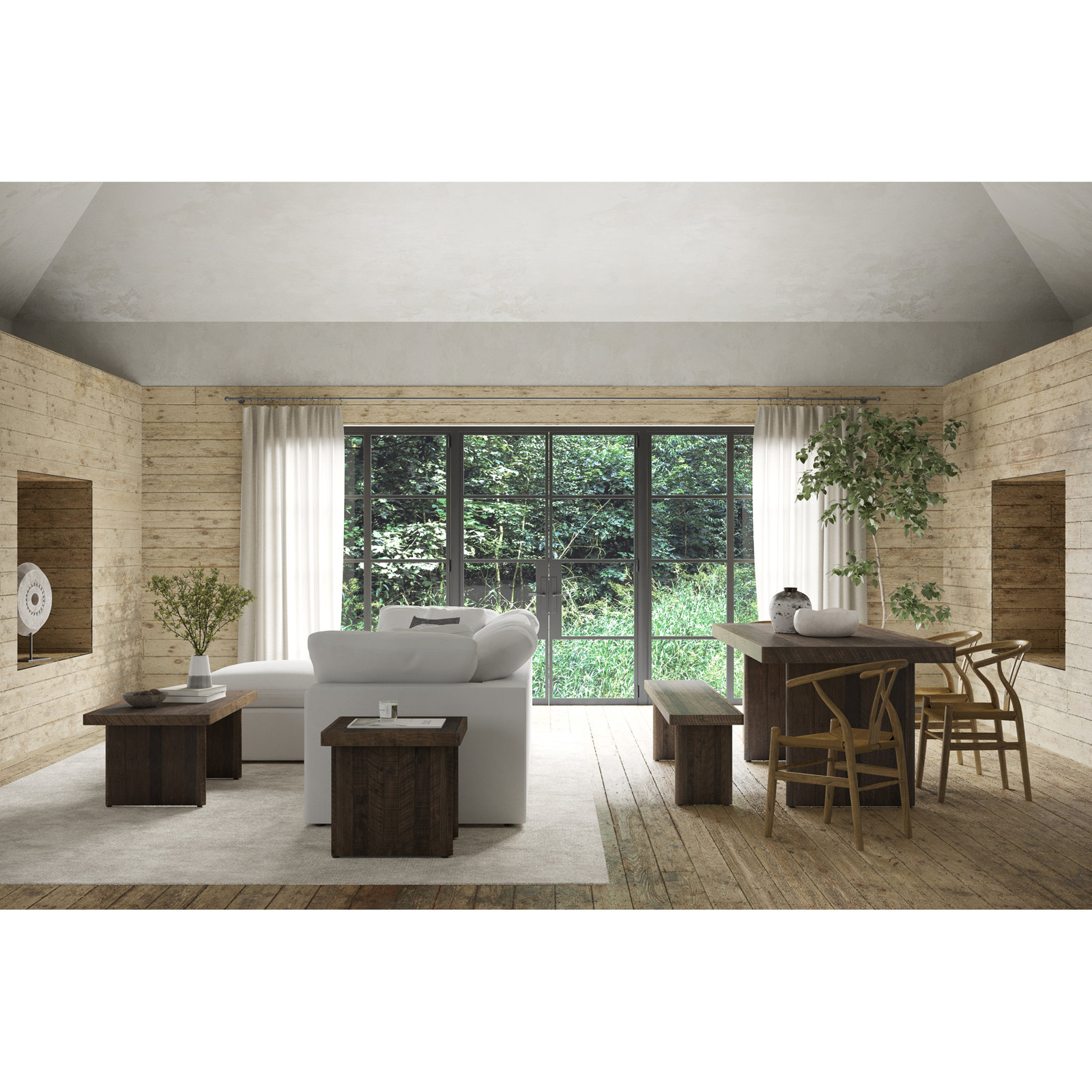 Thompkins 85" Pine Dining Table