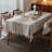 Byrge Striped Cotton Blend Tablecloth-874264633-885307105