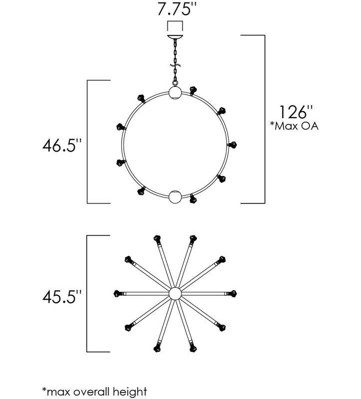Norma Jeane 45 - Light Chandelier