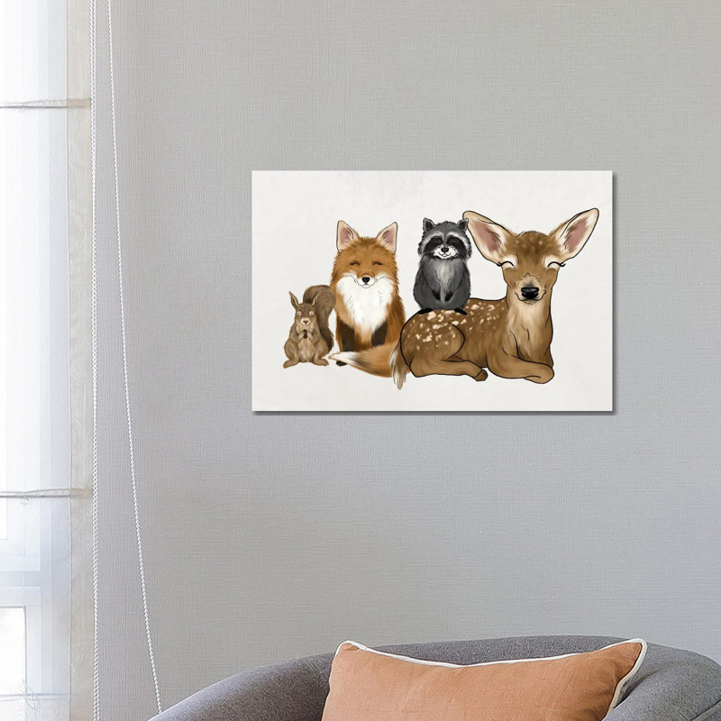 Woodland Babies by Katie Bryant - Wrapped Canvas Gallery-Wrapped Canvas Giclée, 66.04 cm H x 45.72 cm W x 3.175 cm D