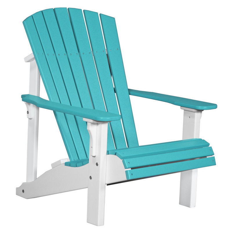 Chaise adirondack en plastique deluxe Lechiaro, Aruba / blanc