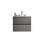 Meuble-lavabo mural 24 po avec lavabo en céramique-442008709