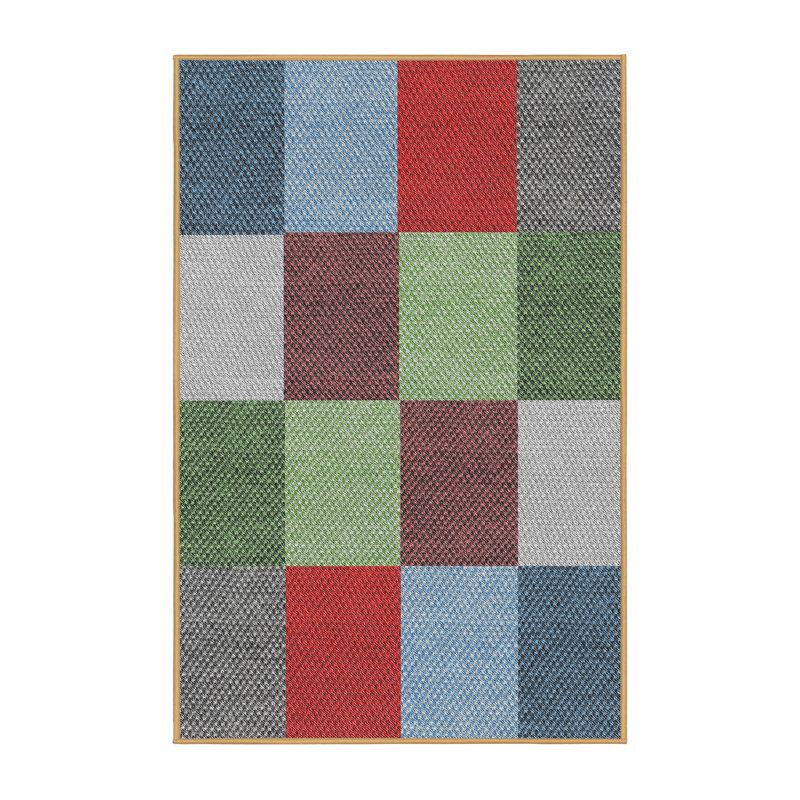 Tapis décoratif géométrique vert Raymo, Rectangle 5 pi x 7 pi