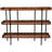 3 Shelf Storage Display Unit Bookcase with Metal Frame