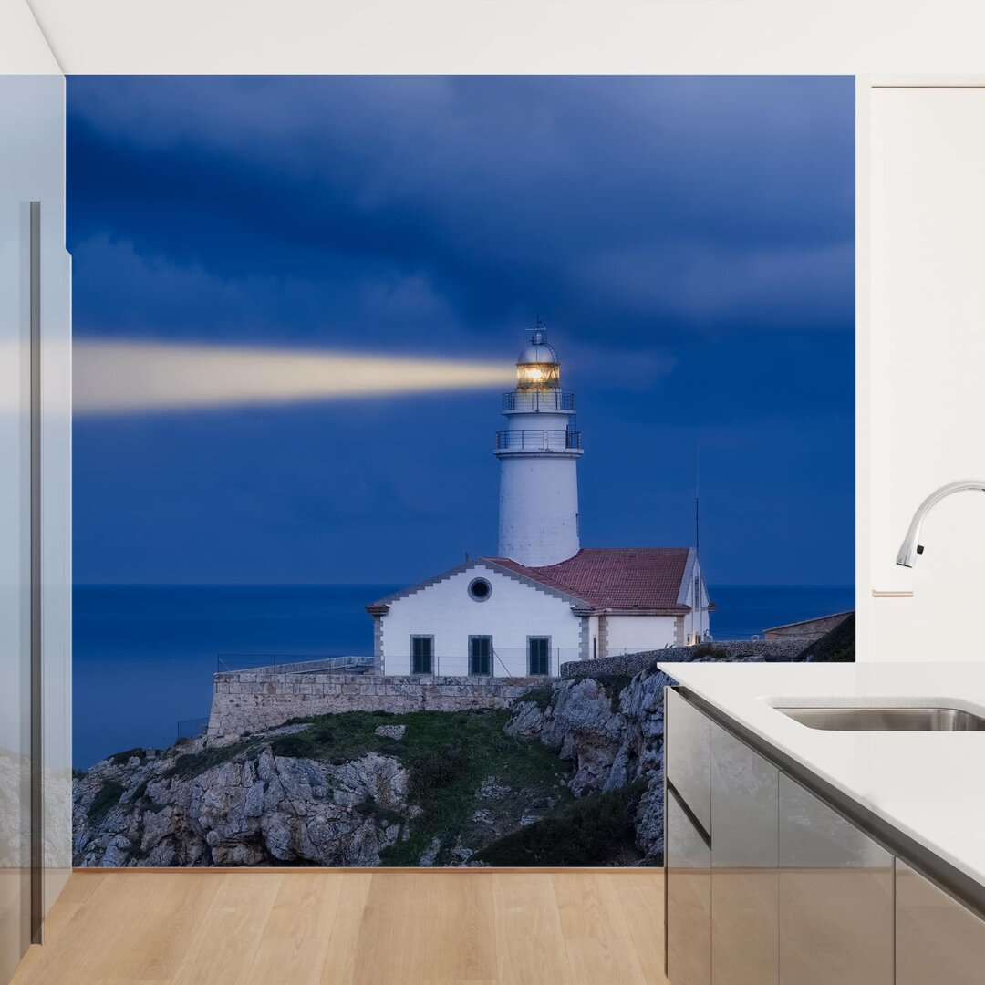 Strukturierte Tapete Lighthouse at Far De Capdepera 3,36 m x 336 cm