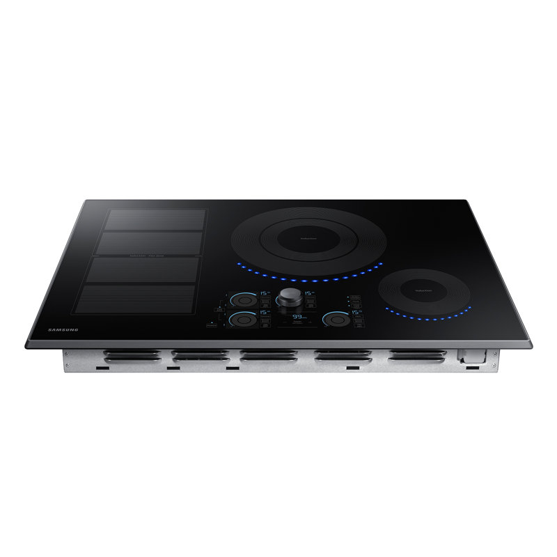 Plaque de cuisson à induction 30 po avec zone flexible, Acier inoxydable noir