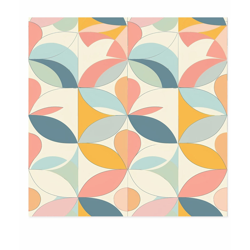 «Abstract Abstract Groovy 70s», motif rétro rétro sans cadre, H 28 po x l 28 po