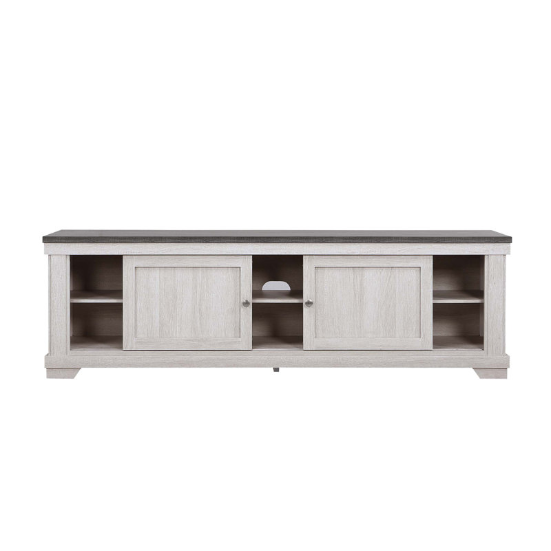 Meuble télé 1 pièce avec console en bois et bois vieilli