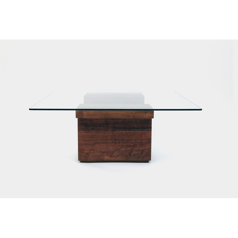 SQG Coffee Table, 14.5" H x 38" L x 38" W, Walnut