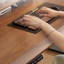 Bureau en acier massif brun et noisette + réglable en hauteur noir-108225117