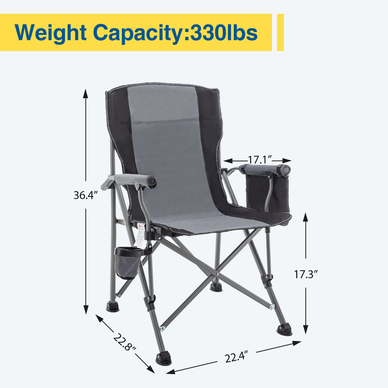 Sufiyan Folding Camping Chair, Gray