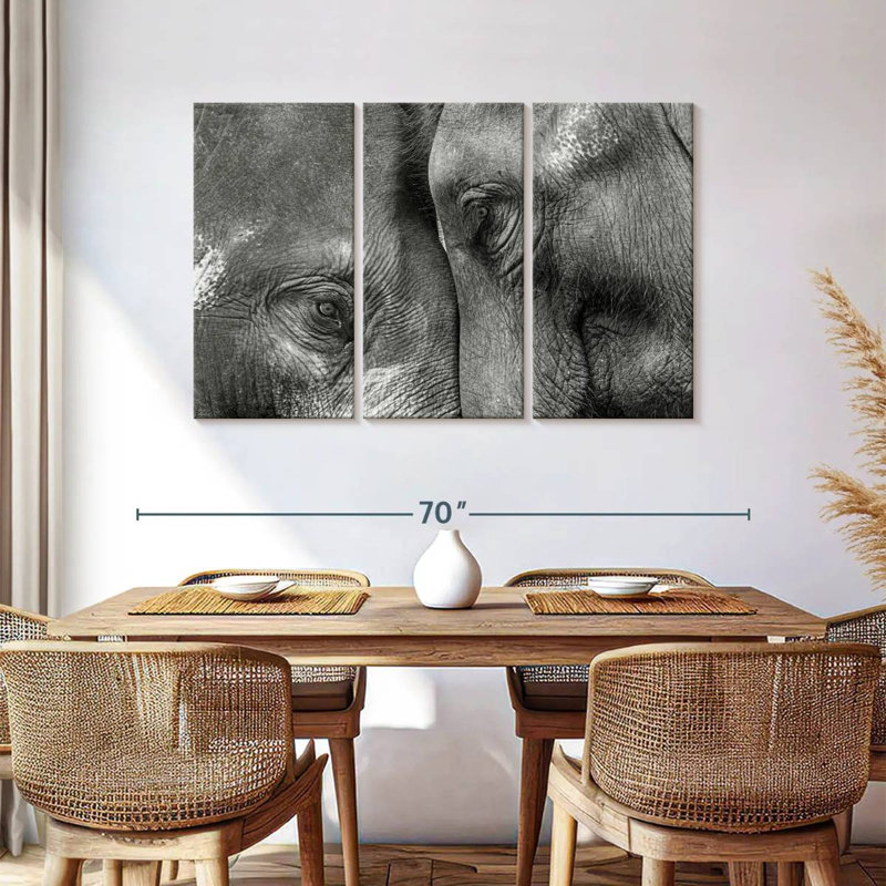 Brampt Inseparable Elephants, 36" H x 57" W