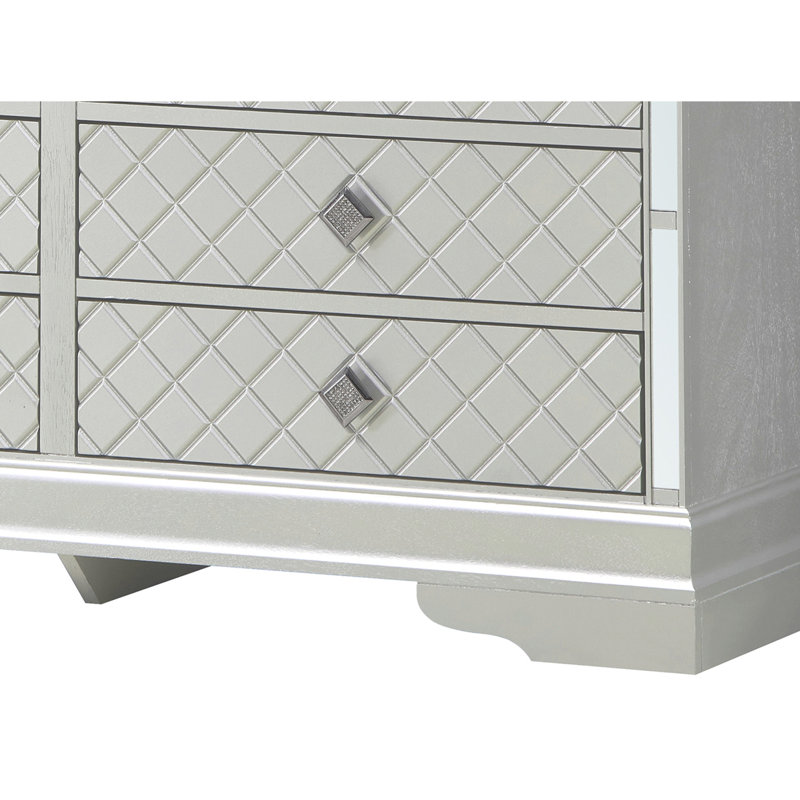 Commode Glana Furniture Lorana G6500-D, Argent argent