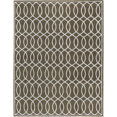 Geometric Area Rug in Dark Gray