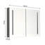 Pharmacie à DEL, fonctionnalité, gradateur, miroir grossissant 3x, tablette réglable, prises de courant encastrées de 30 po H 40 po L Armoire à fixation en surface en aluminium avec lumières miroir