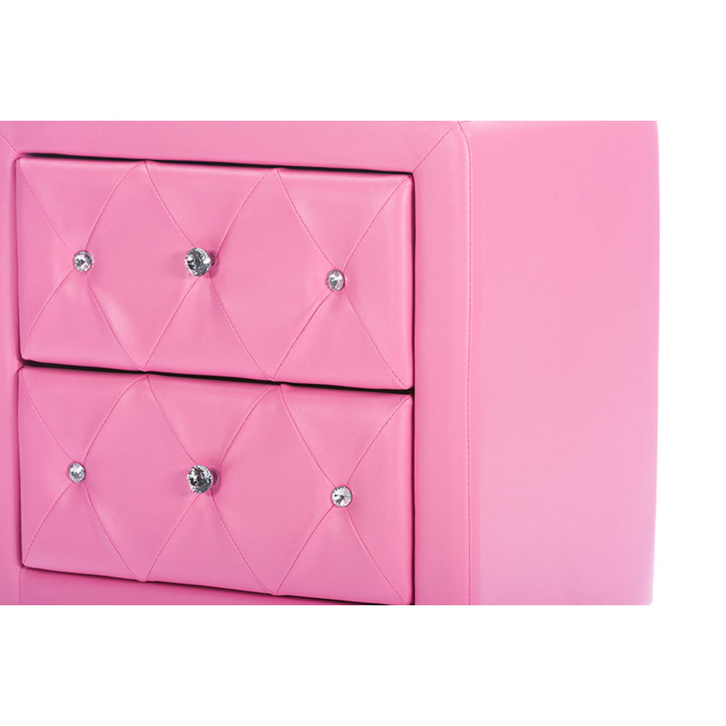 Dunbabin 21'' W Nightstand, Pink