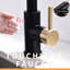 Robinet de cuisine sans contact - Automatique intelligent avec douchette extractible, mains pour lavabo, noir et or, design contemporain, rempli de céramique, capteur de mouvement de lavabo en laiton activé,-123694169