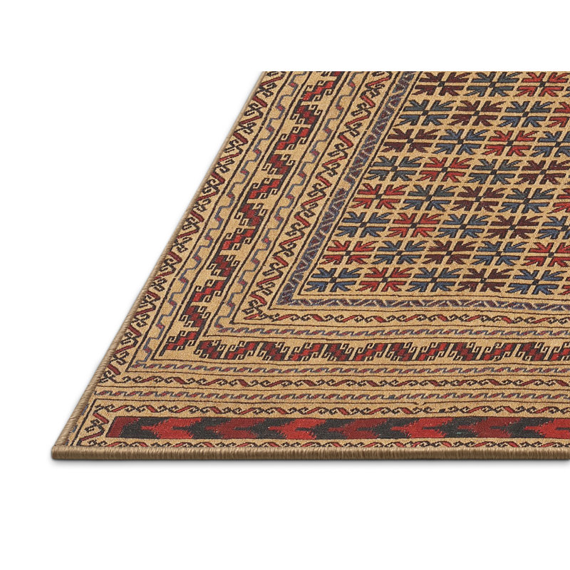 Tapis brun Southwestern, Rectangle 7 pi x 9 pi