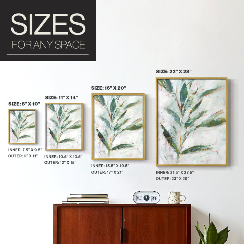 «Tropical Foliage Study I», reproduction encadrée - bois massif, H 28 po x l 22 po