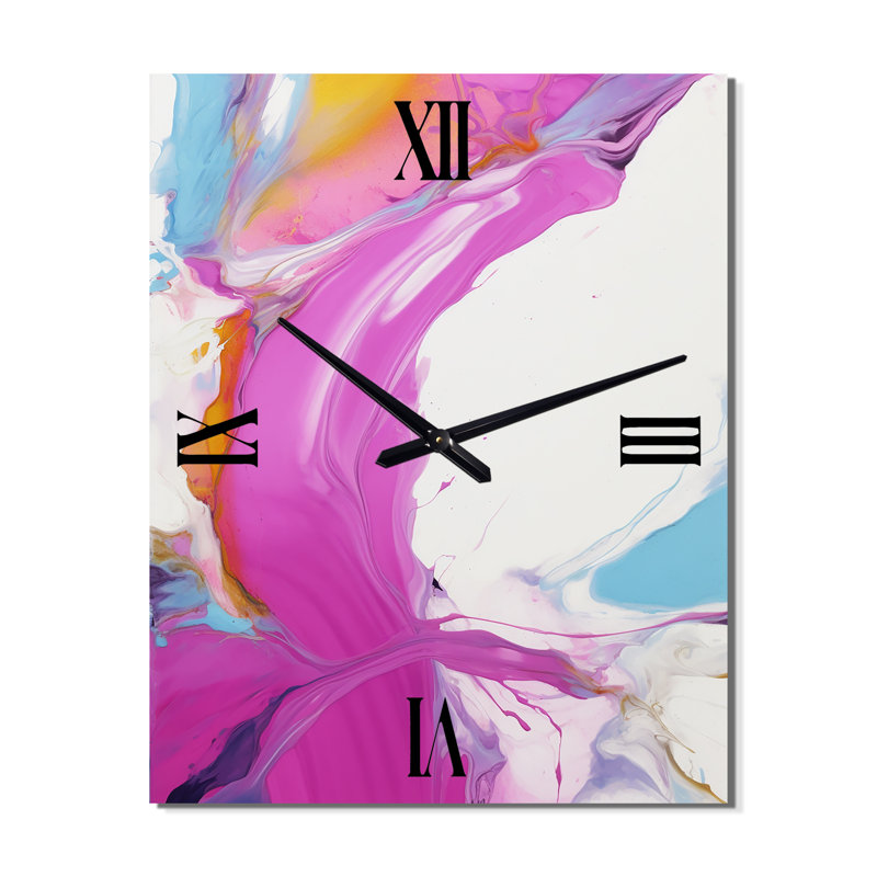 Flusion Illusions I - Horloge murale abstraite, Très grand