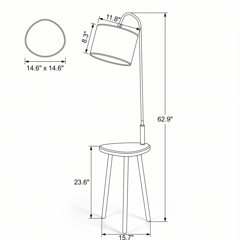 Lampe sur pied Aura