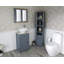 Slimline Compact 515mm Free-standing Cloakroom Vanity Unit-2062904564
