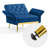 Zianny Velvet Accent Chair with Ottoman-673816101