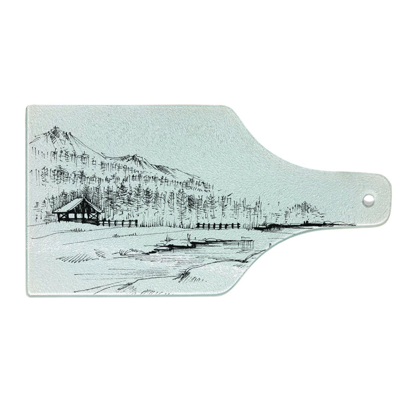 Planche à découper en verre trempé Ambesonne
