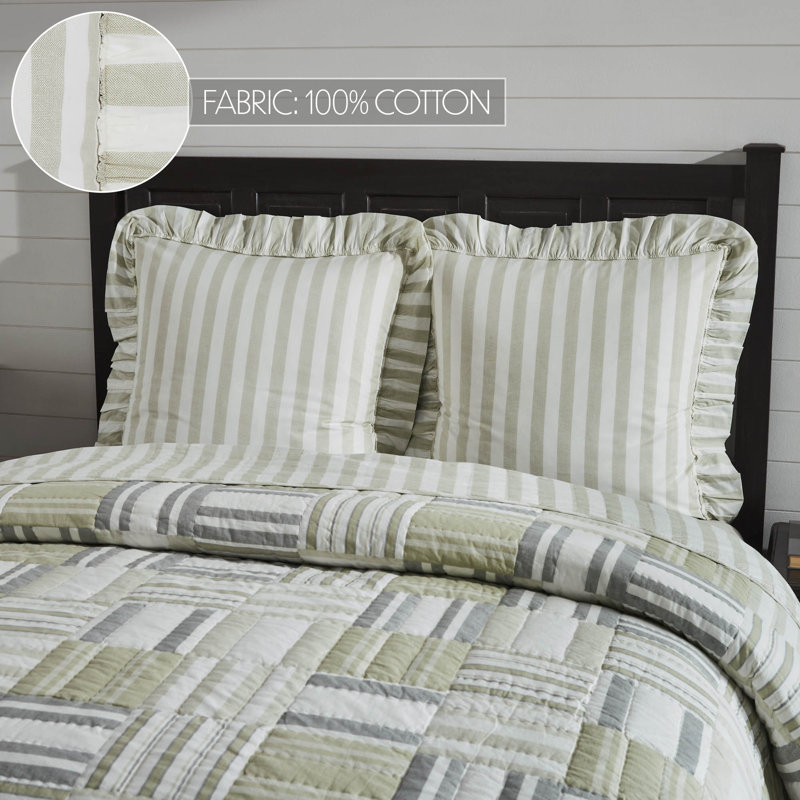  Taie décorative rayée 100% coton