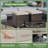 2-Pieces Patio Ottoman Set Outdoor Wicker Stool With Storage-989458074