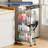 4 Tier Rolling Cart,Metal Cart,Utility Cart with Wheels,Bathroom Cart,Salon Trolley Cart,Kitchen Storage Cart-89309718