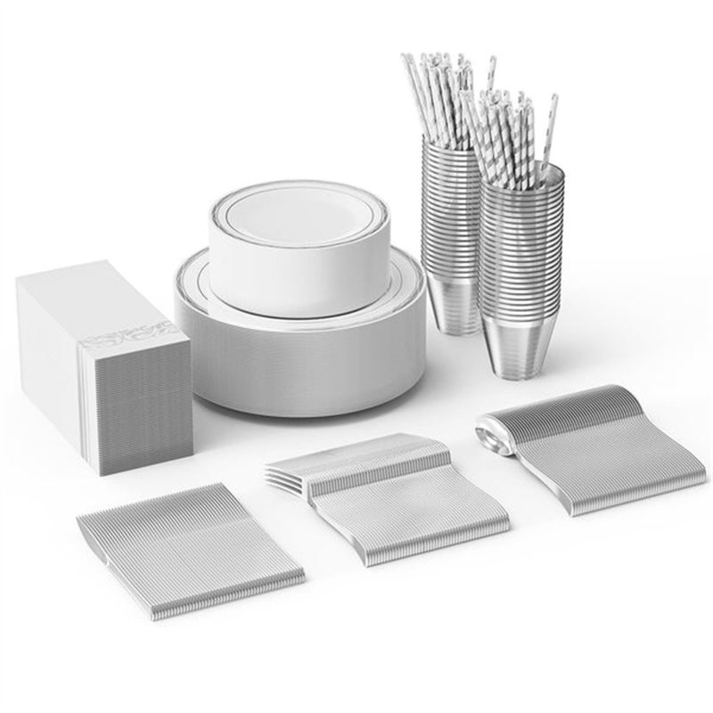 Ensemble d'articles de fête, Argent, Ensemble de 100