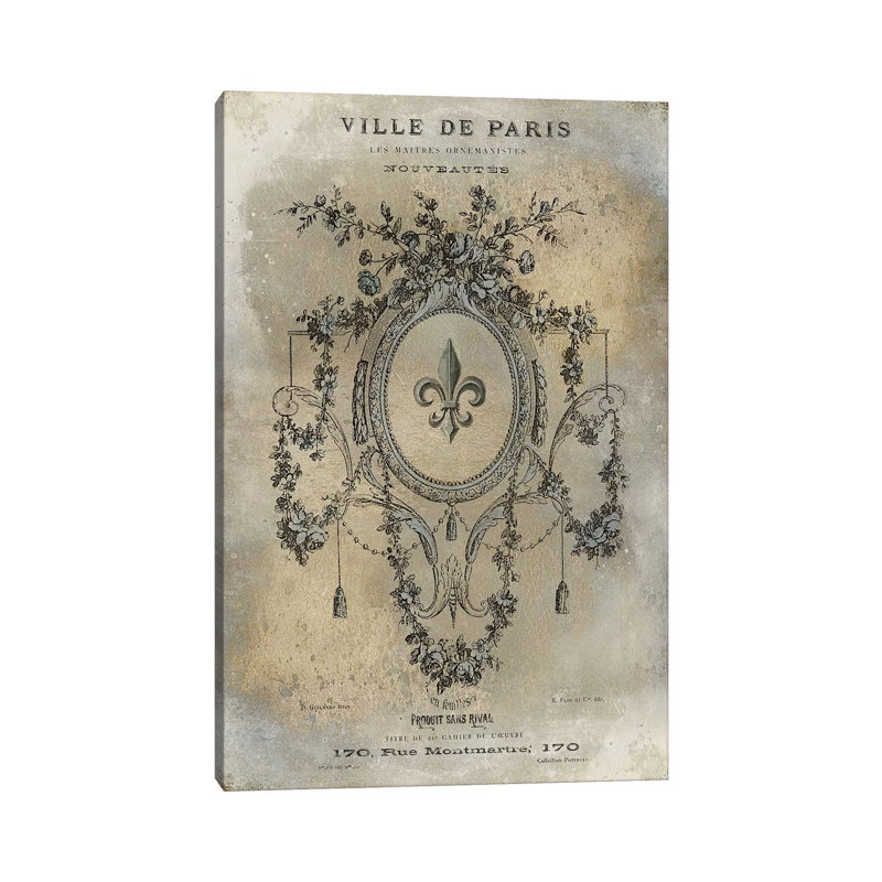 Ville De Paris by Oliver Jeffries - Print on Canvas, Wrapped Canvas, 66.04 cm H x 45.72 cm W x 1.91 cm D