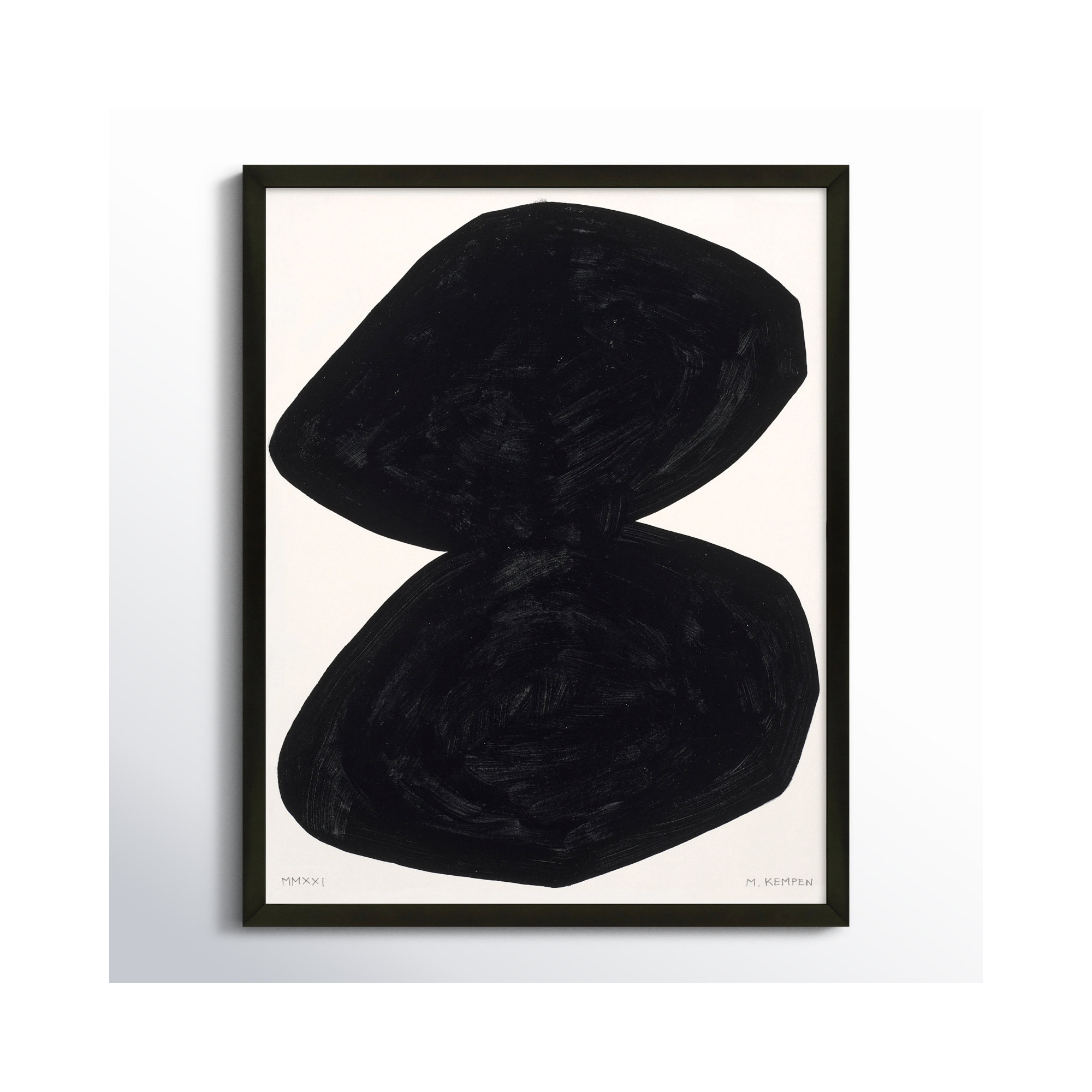 Module On White 2 by Michael Kempen, 30" H x 24" W x 1.25" D, Black