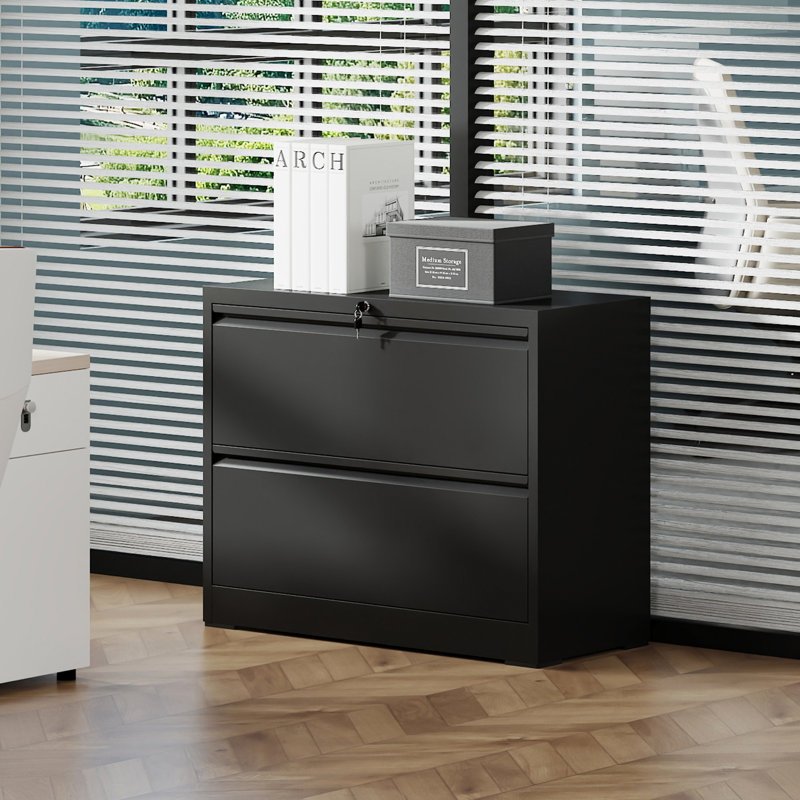 2 File Cabinet, Lock, Steel For Office Space, Quiet Drawer Movement, Spacious Storage, Files, Features, Fast Assembly Build, Sliding Drawers, Design,