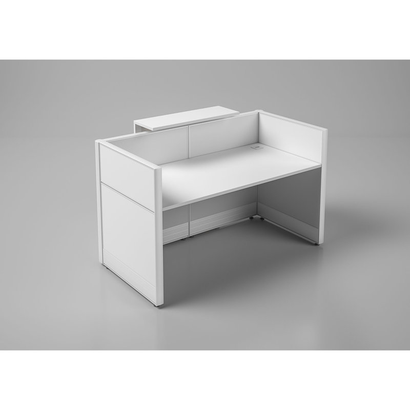 Antek Rectangle Synthetic Laminate Reception Desk with Power Outlet