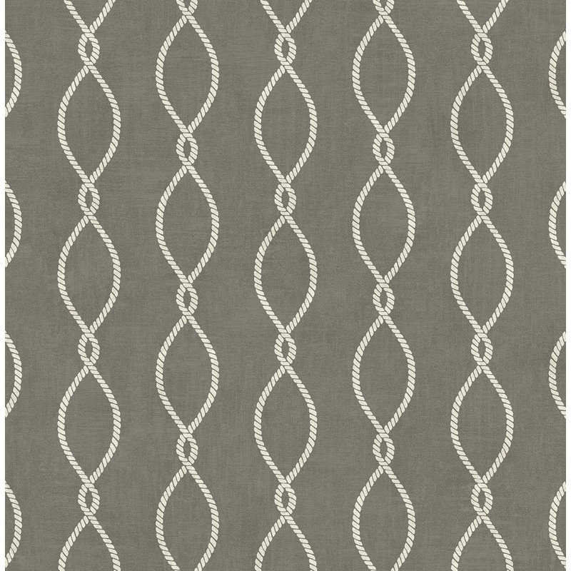 Papier peint géométrique Wardner, Gris chiné