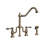 Whitehaus Bridge Faucet with Long Traditional Swivel Spout, Solid Side Spray-35954084-93457111