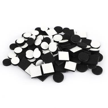 Slipstick GorillaPads CB147 Non Slip Furniture Pads/Gripper Feet (Set of  16) Self Adhesive Rubber Floor Protectors, 1 inch Round, Black