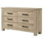 Weigle 6-Drawer Bedroom Dresser Weathered Oak