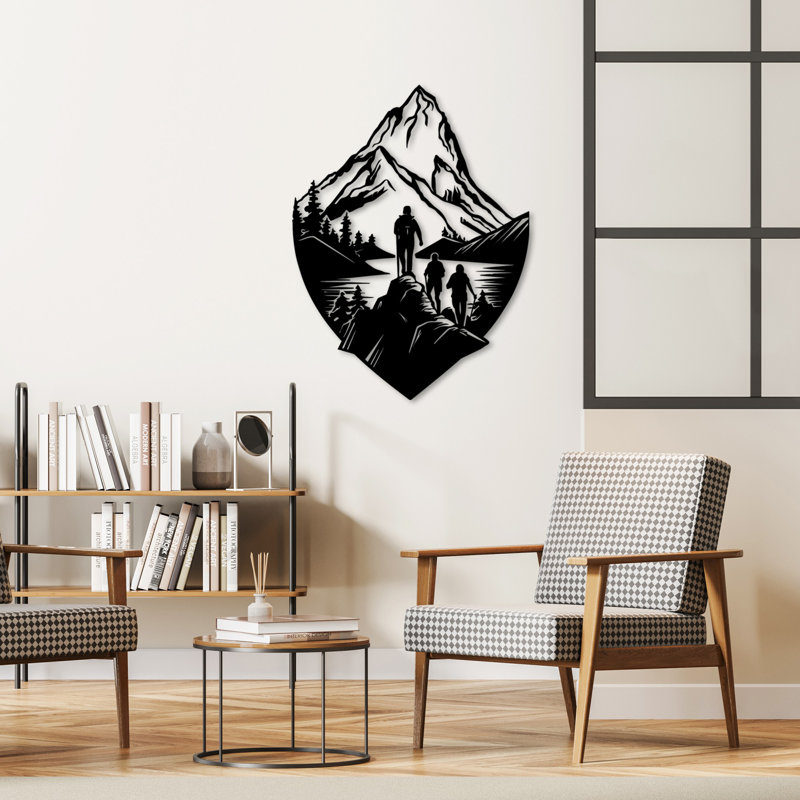 Stylish Black Decorative Metal Wall Accessory, 27.6 x 20.9 inches | 100% Metal Construction, Thickness: 0.06 inches | Perfect for Home Décor, Modern Aesthetic, Durable & Lightweight at 2.8 lbs