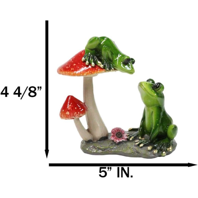Figurine Love Affair Green Pond Frogs