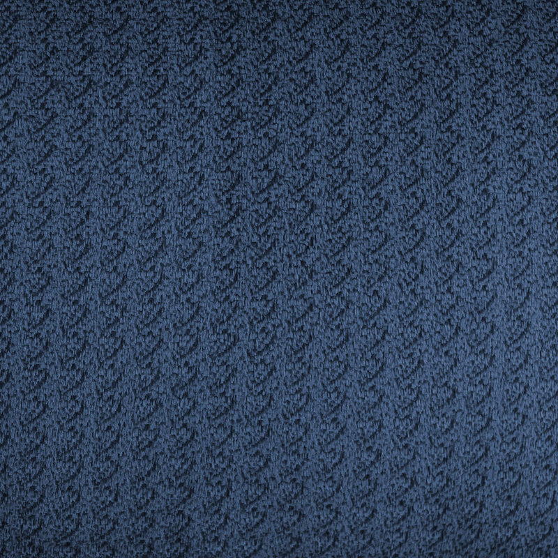Upholstered Heated Massage Chair, Navy Blue Polyester