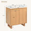 Ensemble de meuble-lavabo 30 po avec lavabo, armoire combinée, armoire de rangement pour salle de bain, structure en bois massif-684858442